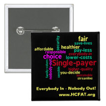 Word Cloud Universal Health Care Pin