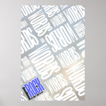 Words Rock! - Tan Pixels Poster