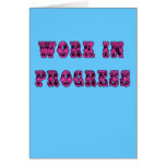 Work in Progress Inspirational Tshirt Greeting Cards