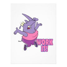work it funny fitness workout rhino custom invite