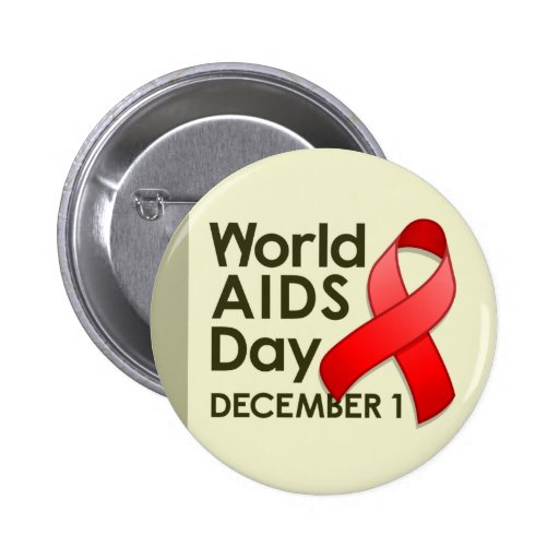 World AIDS Day Round Button
