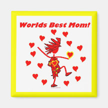 World Best Mum - Circle of Love Fridge Magnet