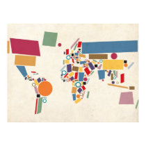 World Map Abstract posters