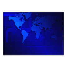 World Map Background Custom Announcement