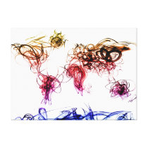 World Map Light Writing canvas prints