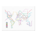 World Metro Map Canvas Prints