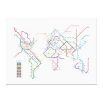 World Metro Map canvas prints