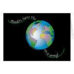 World On String Greeting Card