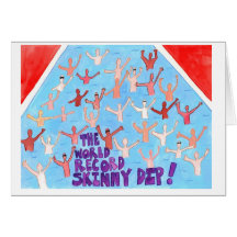 world record skinny dip note card