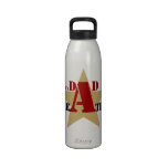 World’s Greatest Dad text design with star bottle Reusable Water Bottles