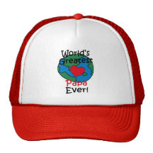 World’s Greatest Papa Heart Trucker Hat