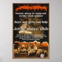 World War 1 Sheep Poster Advertisement