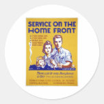 World War 2 Service on the home front Poster Round Stickers