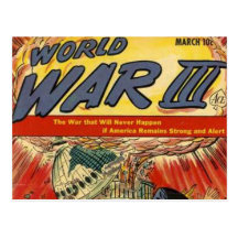 World War 3 Vintage comic book Postcards