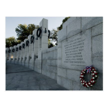 World War II Memorial Postcard