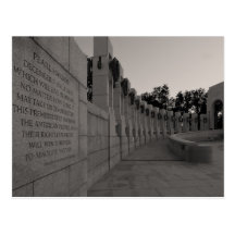 World War II Memorial Postcard