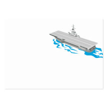 World War Two Aircraft Carrier Retro Business Card Templates