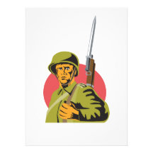 World War Two American Soldier Custom Announcement