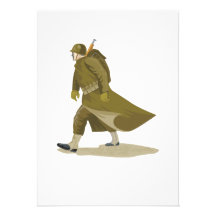 World War Two American Soldier Custom Invitation