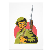 World War Two American Soldier Personalised Invites