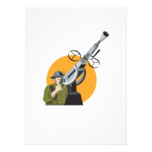 World War Two British Soldier Machine Gun Personalized Invites