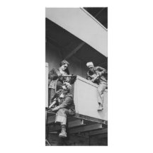 World War Two Women Chipping Slag Rack Card Design