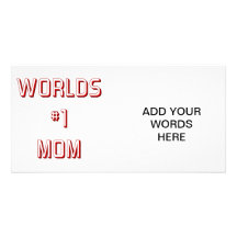 Worlds #1 mum personalized photo card