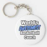 World's Awesomest Basketball Coach Keychain
