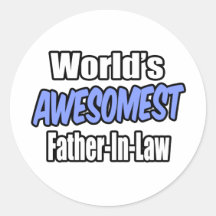World's Awesomest Father-In-Law Stickers