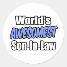 World's Awesomest Son-In-Law Sticker