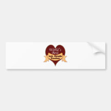 World's Best 1st. Grade Teachr Bumper Sticker
