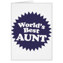 World's Best Aunt Cards
