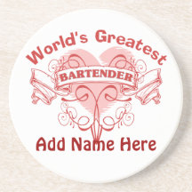 World's Best Bartender Coaster