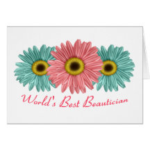 World's Best Beautician Greeting Card