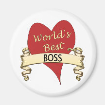 World's Best Boss Fridge Magnet