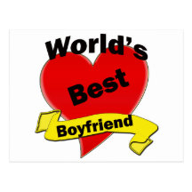 World's Best Boyfriend Postcards