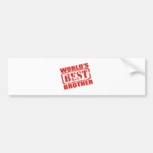 World's Best Brother Bumper Sticker