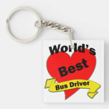 World's Best Bus Driver Acrylic Keychain