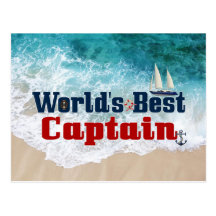Worlds Best Captain Post Card