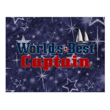 Worlds Best Captain Post Card
