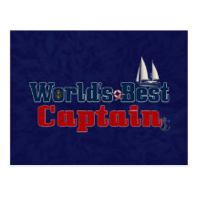 Worlds Best Captain Post Card
