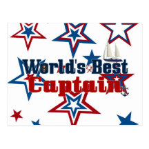 Worlds Best Captain Post Card