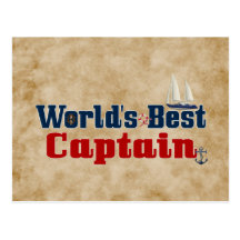 Worlds Best Captain Post Card