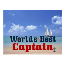 Worlds Best Captain Post Cards