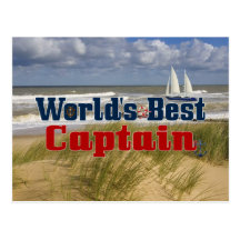 Worlds Best Captain Postcard