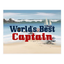 Worlds Best Captain Postcard