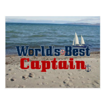 Worlds Best Captain Postcards