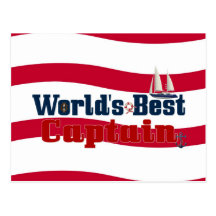 Worlds Best Captain Postcards