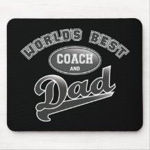 World's Best Coach & Dad Mousepads