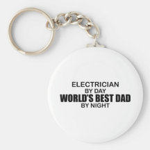 World's Best Dad - Electrician Keychains